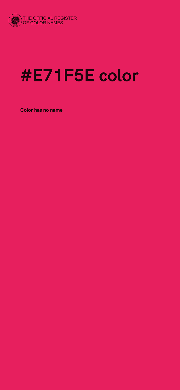 #E71F5E color image