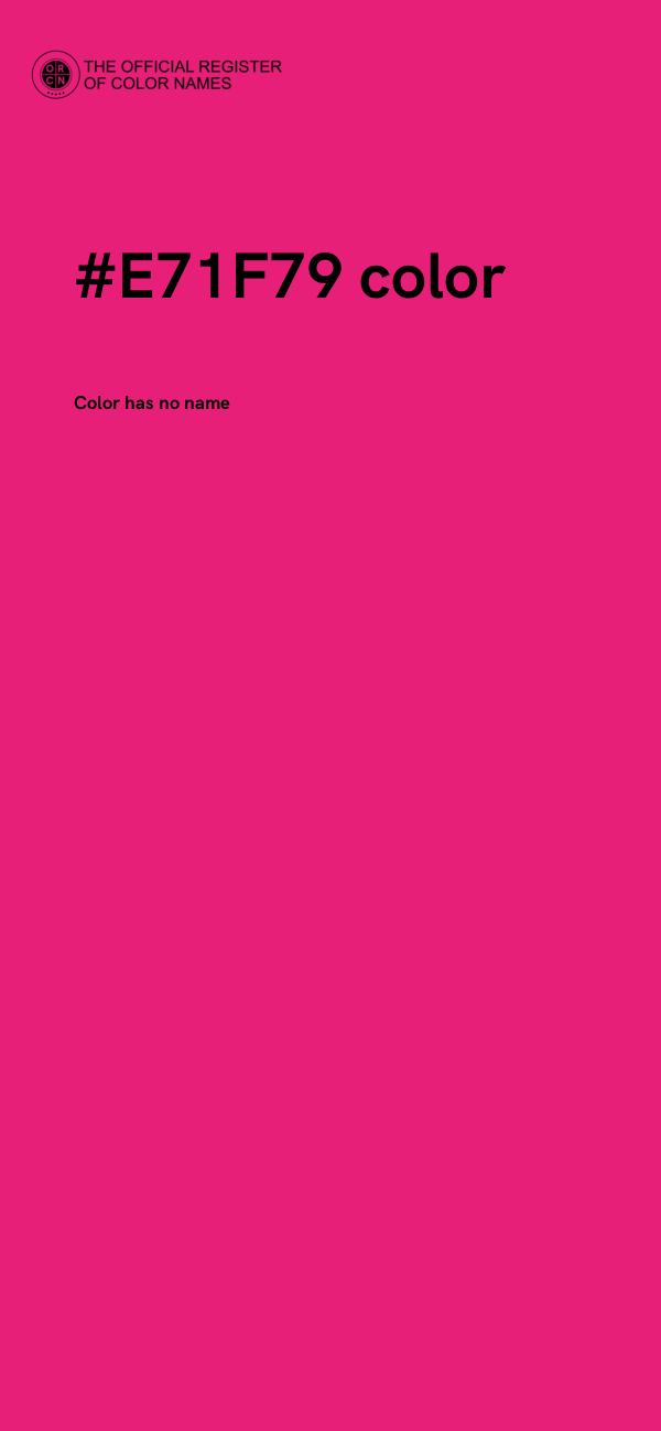 #E71F79 color image