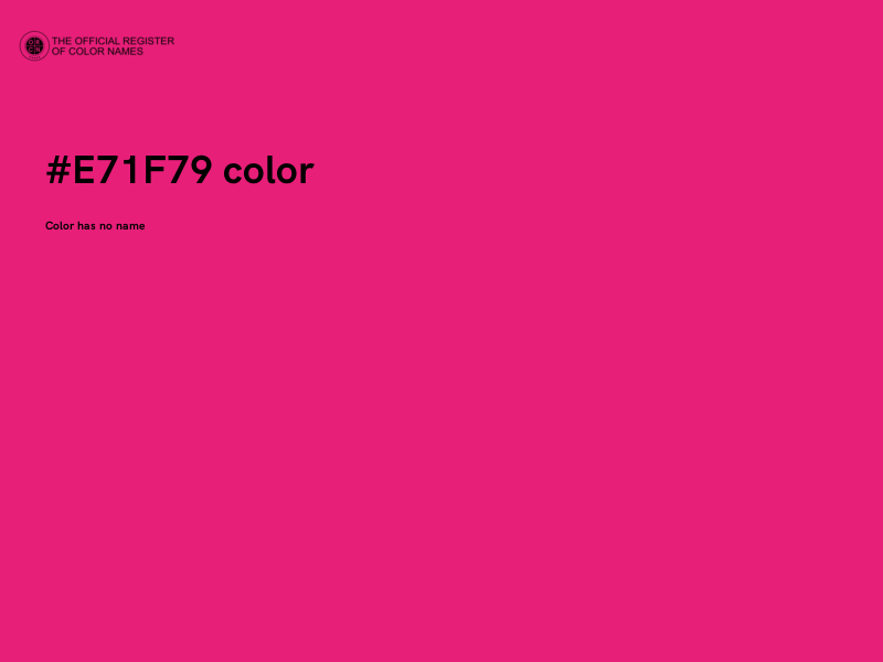 #E71F79 color image