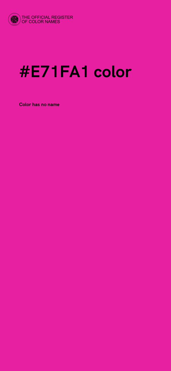 #E71FA1 color image
