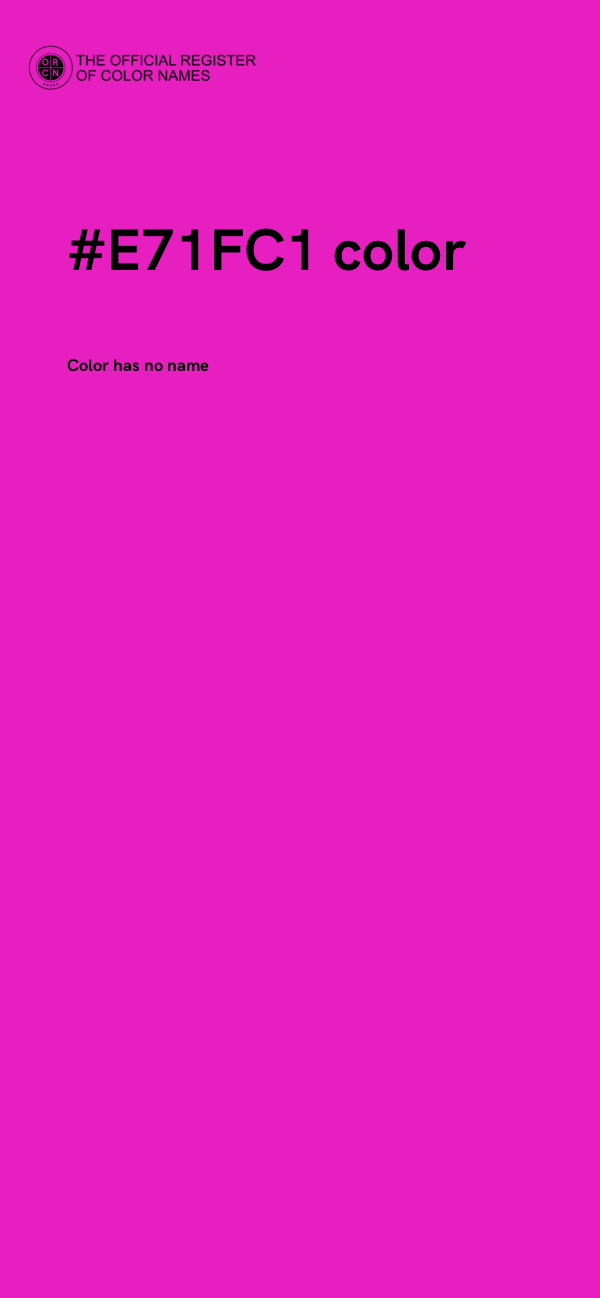 #E71FC1 color image