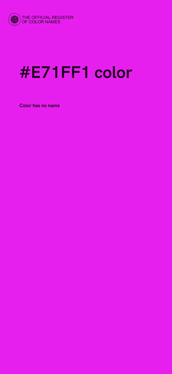 #E71FF1 color image