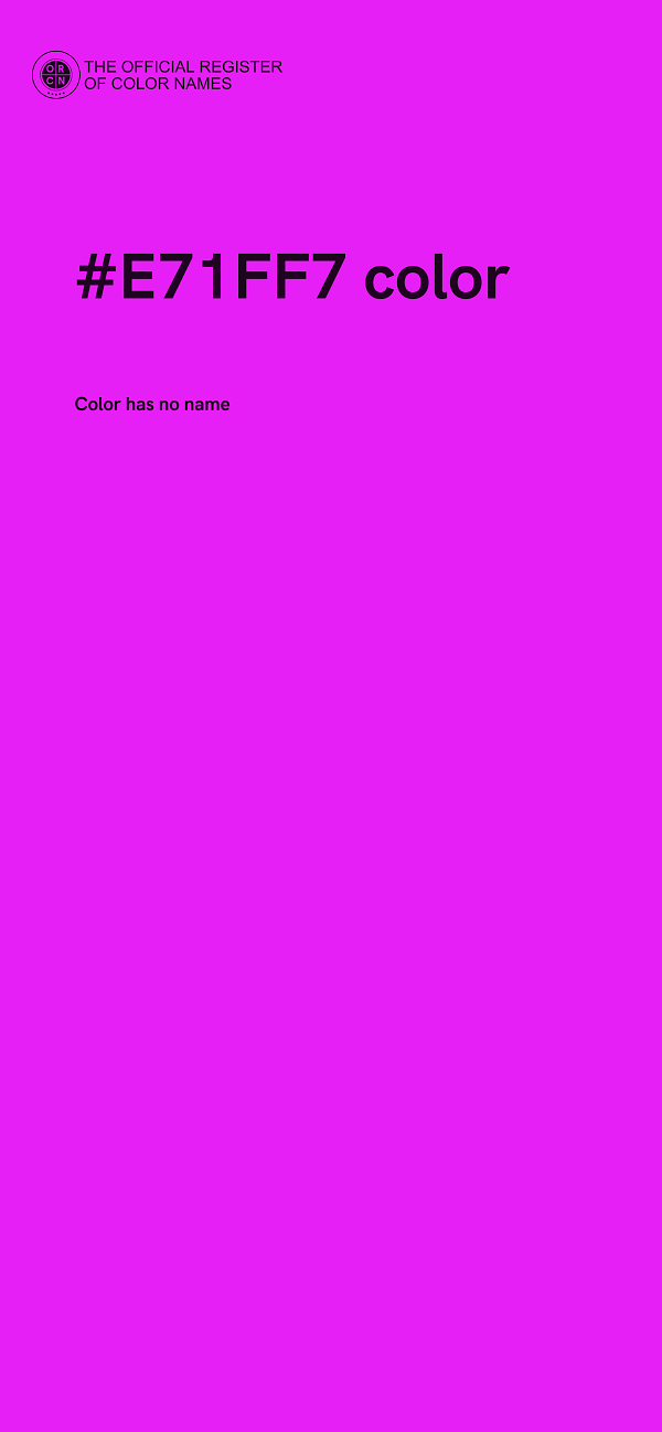 #E71FF7 color image