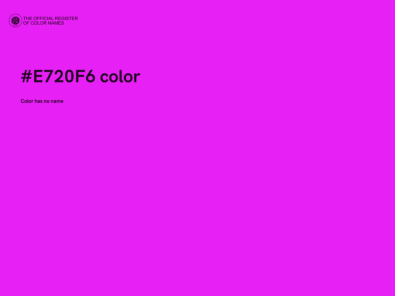 #E720F6 color image
