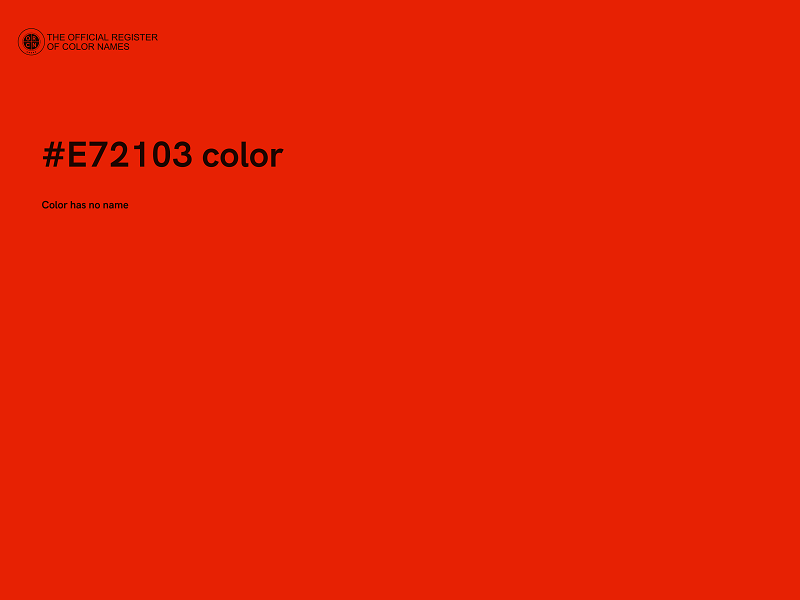 #E72103 color image