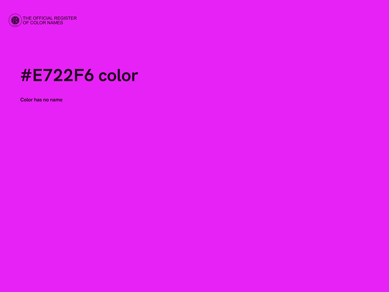 #E722F6 color image