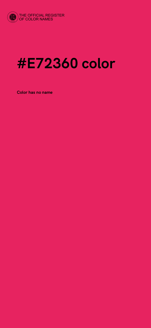 #E72360 color image