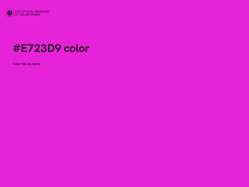 #E723D9 color image