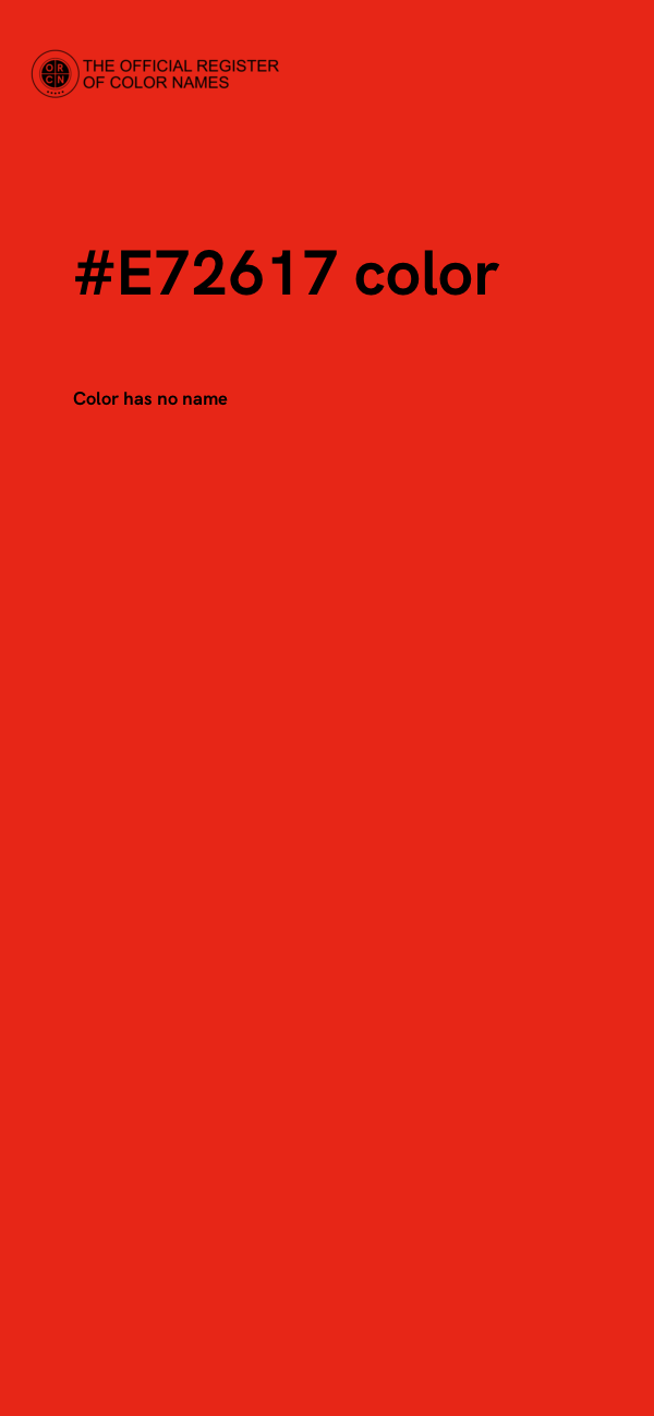 #E72617 color image