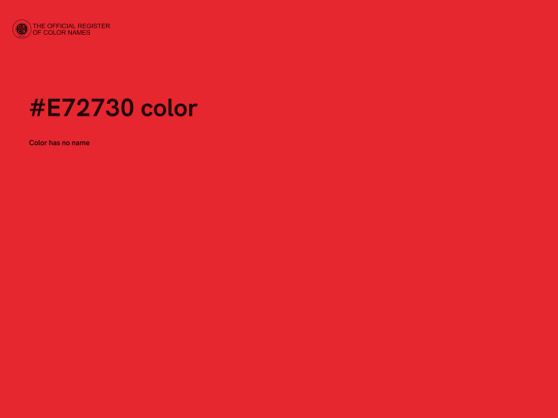 #E72730 color image
