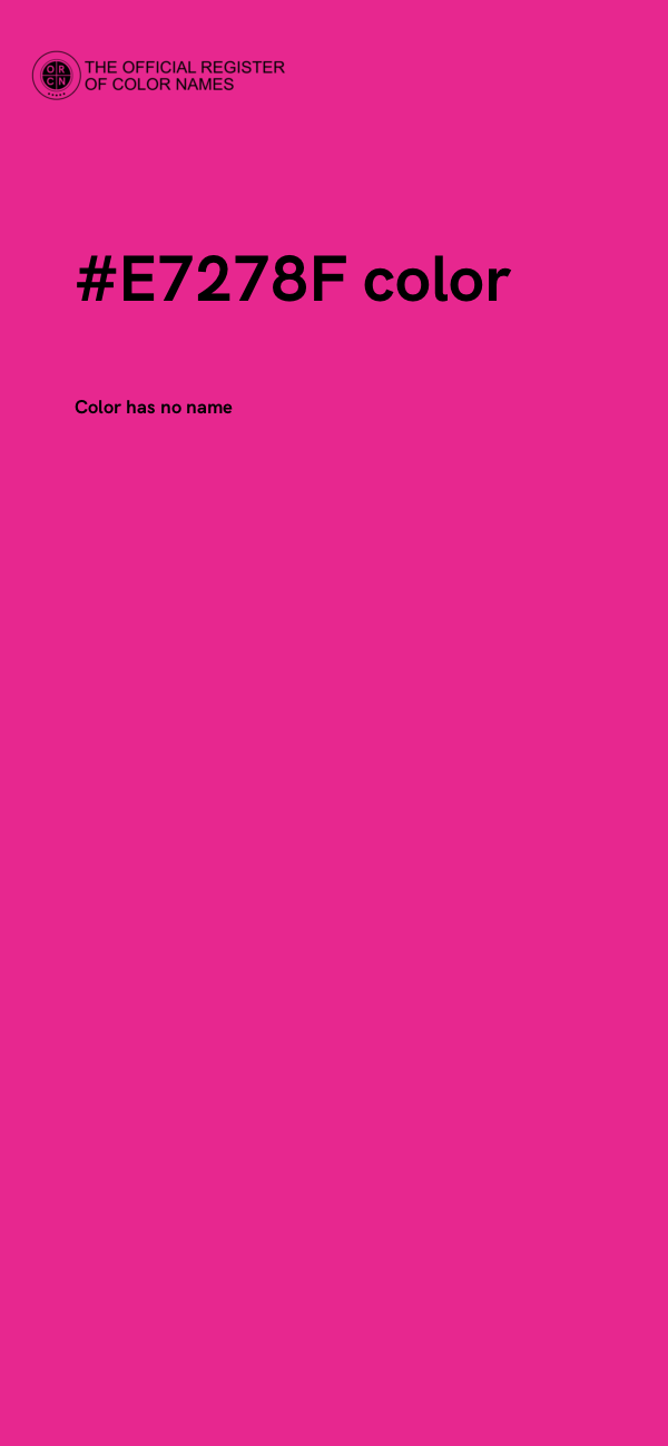 #E7278F color image