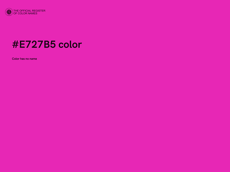 #E727B5 color image