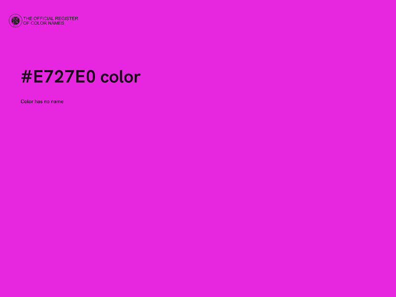 #E727E0 color image