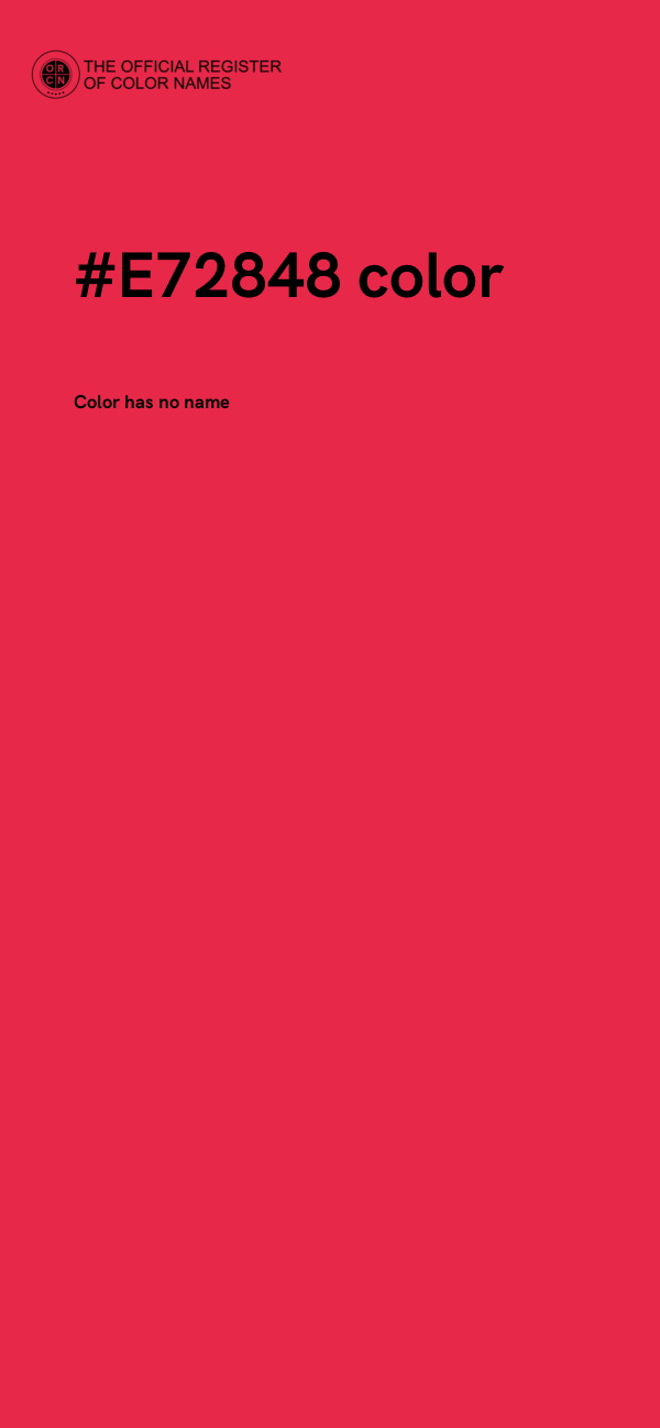 #E72848 color image