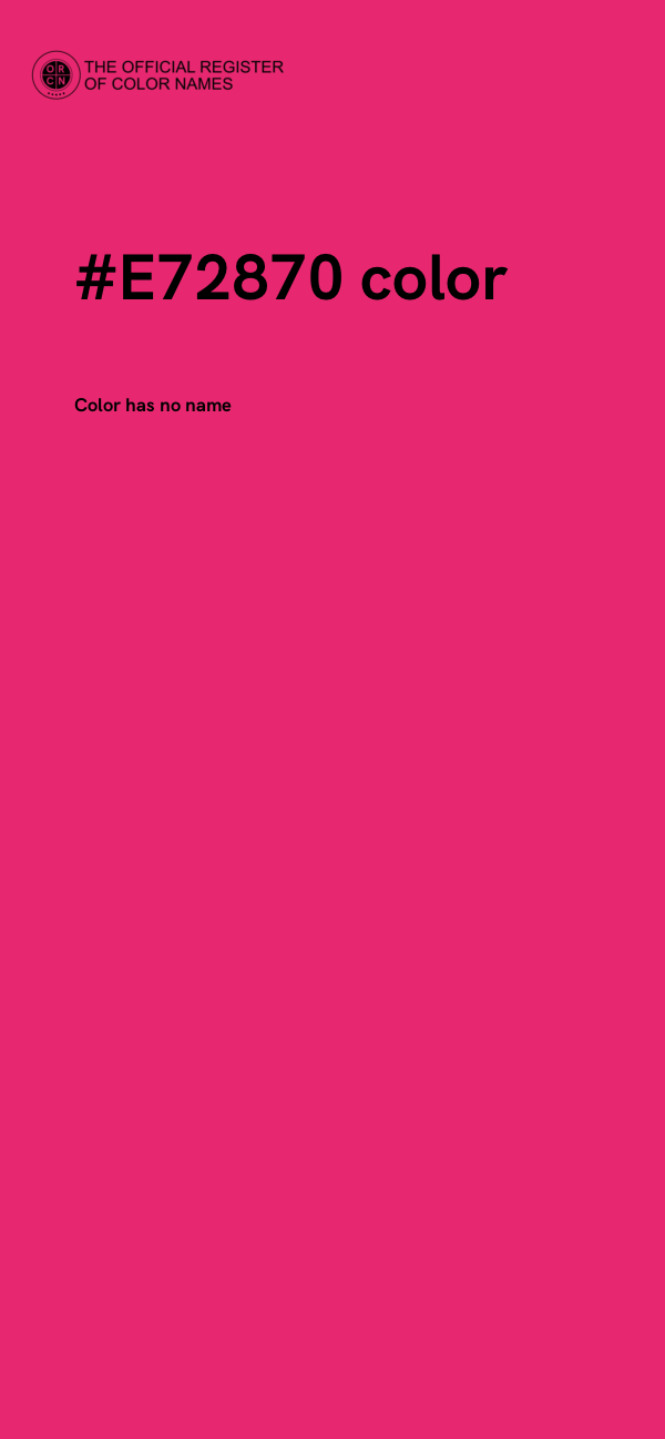 #E72870 color image