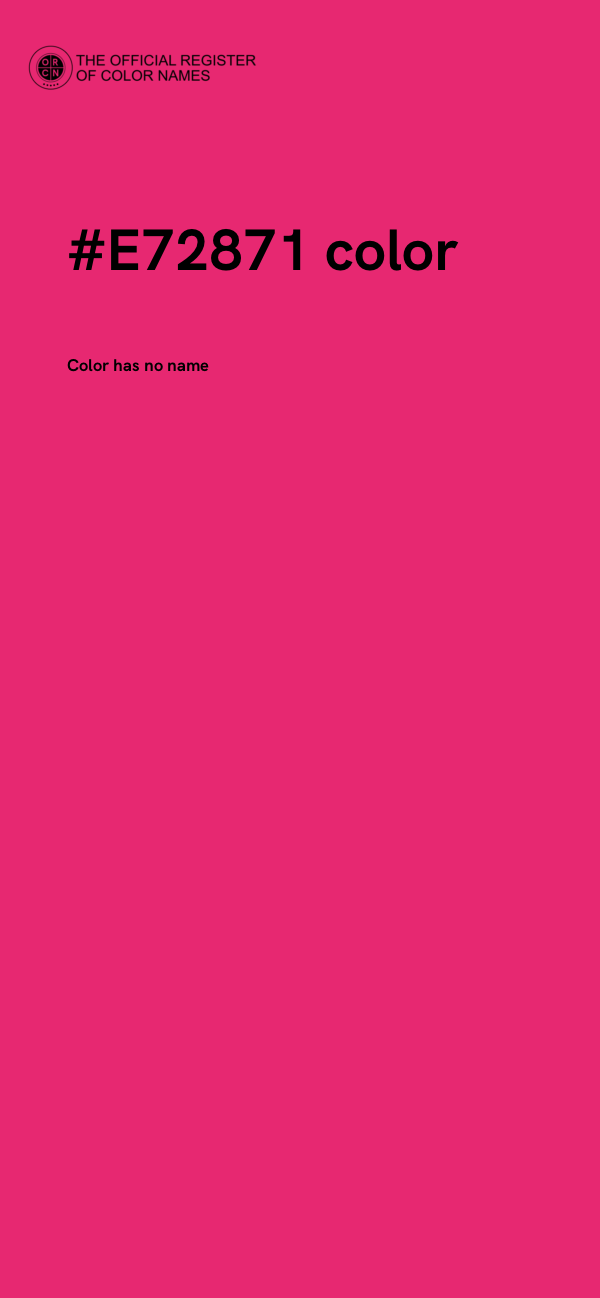 #E72871 color image