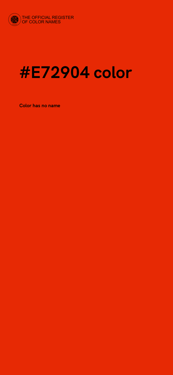 #E72904 color image