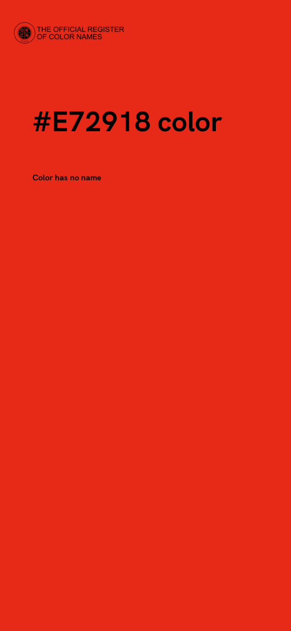#E72918 color image