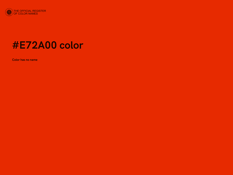 #E72A00 color image