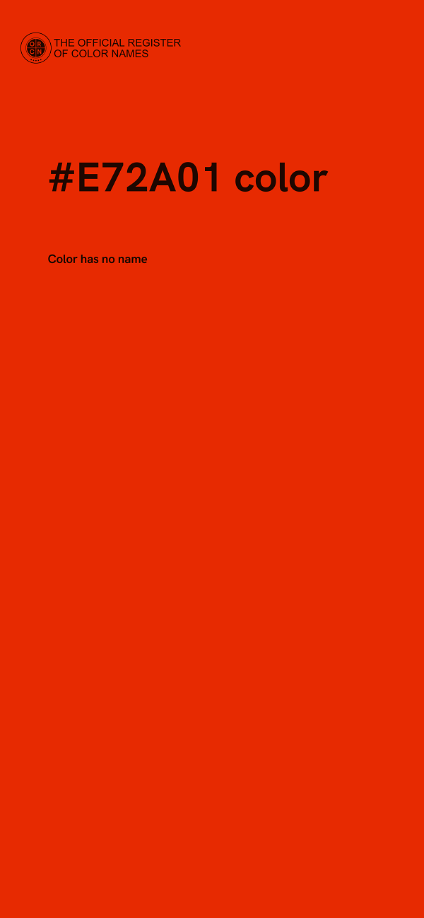 #E72A01 color image