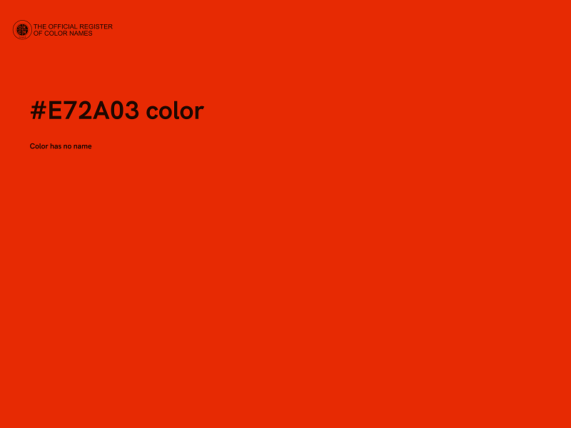 #E72A03 color image