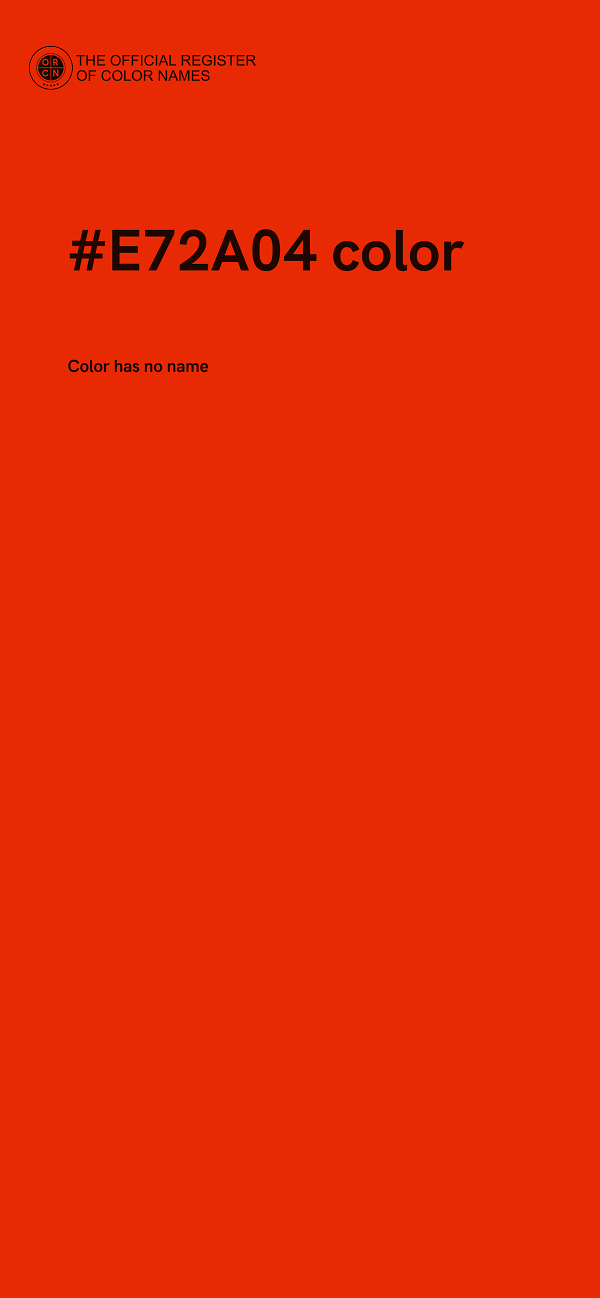 #E72A04 color image