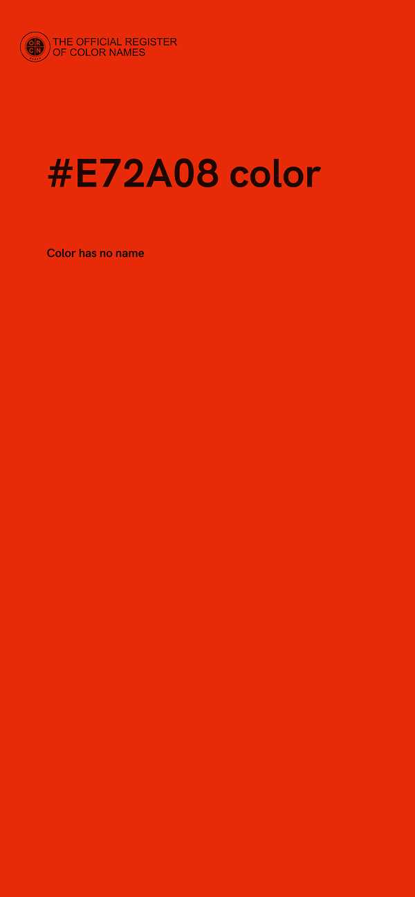 #E72A08 color image