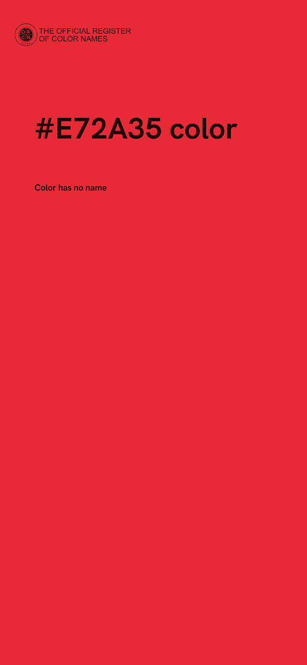 #E72A35 color image