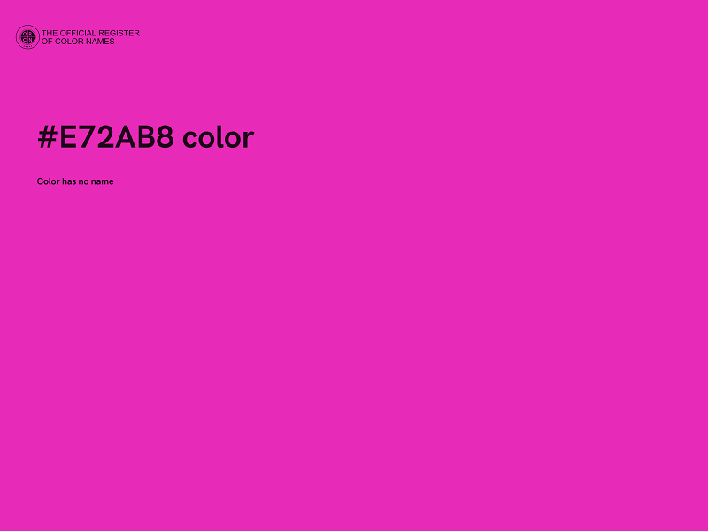 #E72AB8 color image