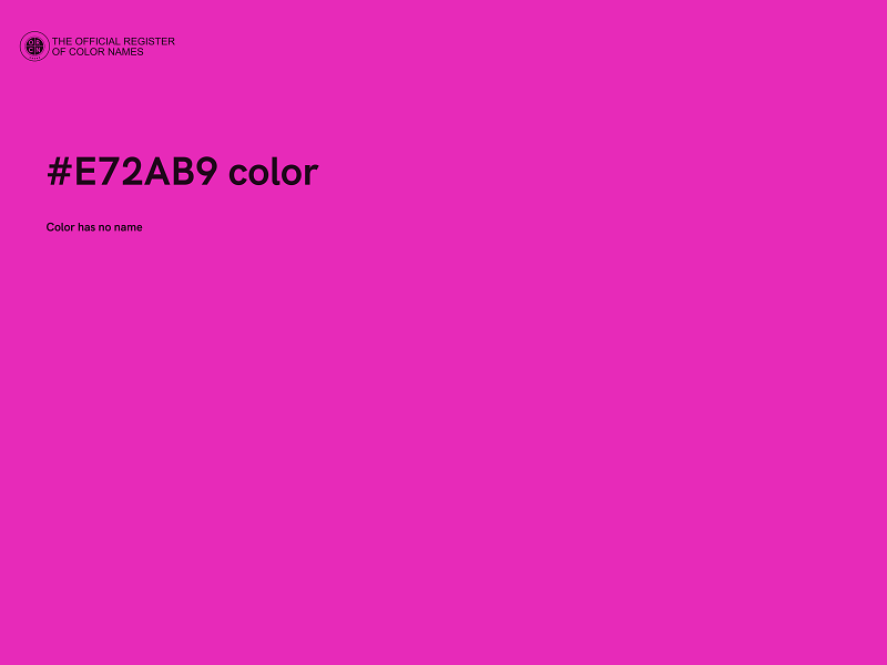 #E72AB9 color image