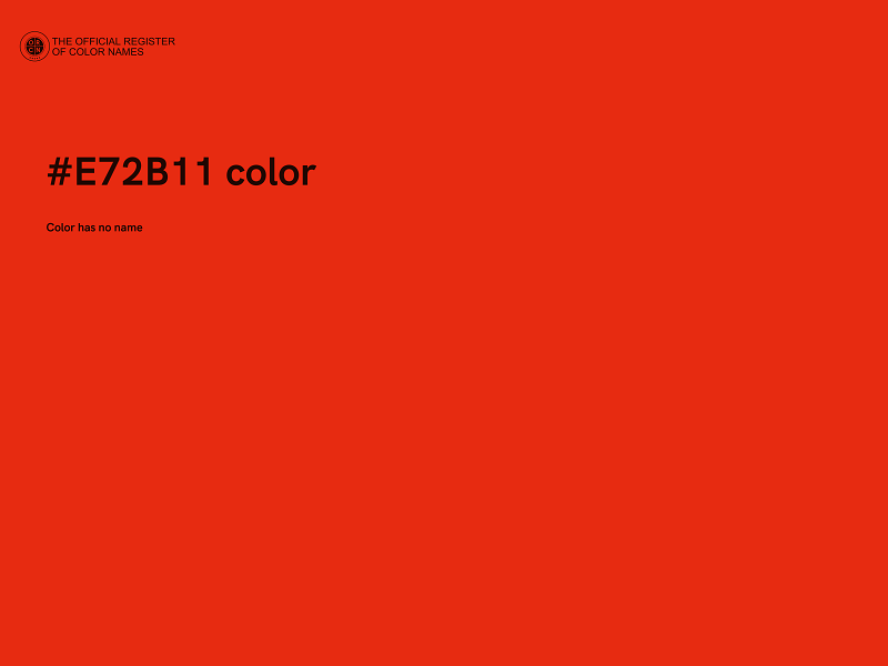 #E72B11 color image