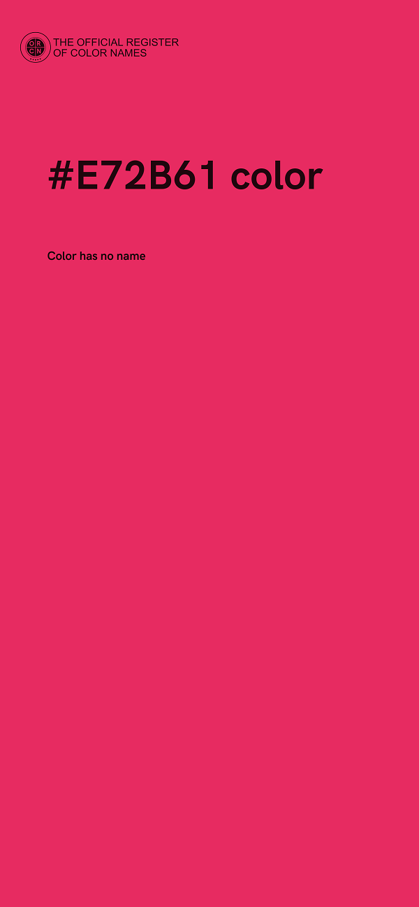 #E72B61 color image