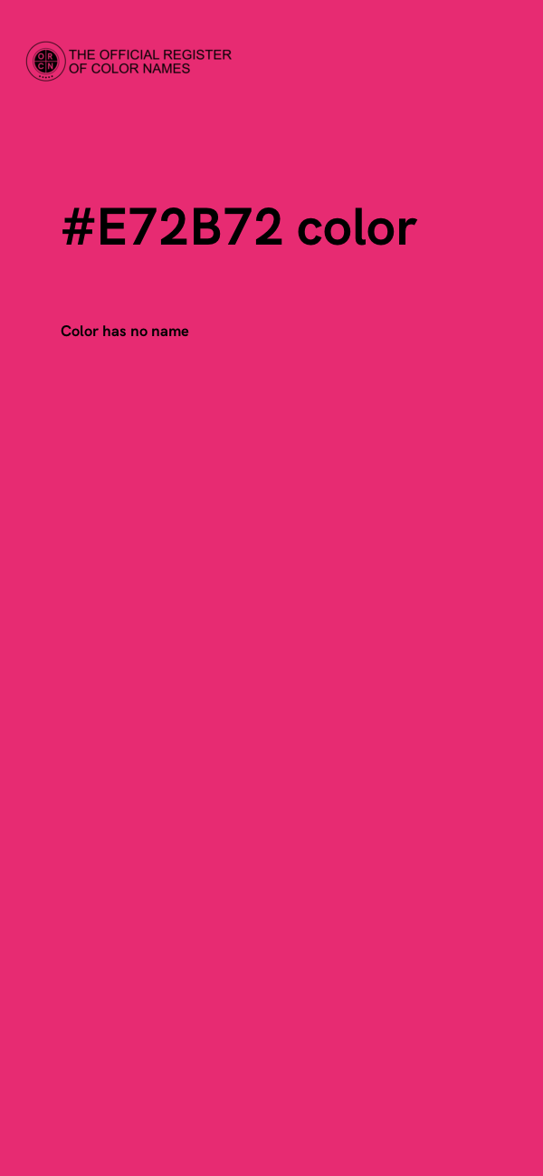 #E72B72 color image