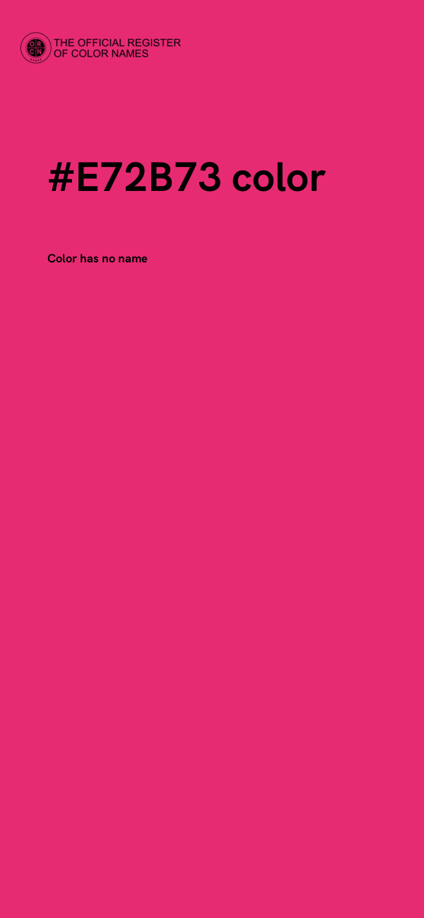 #E72B73 color image