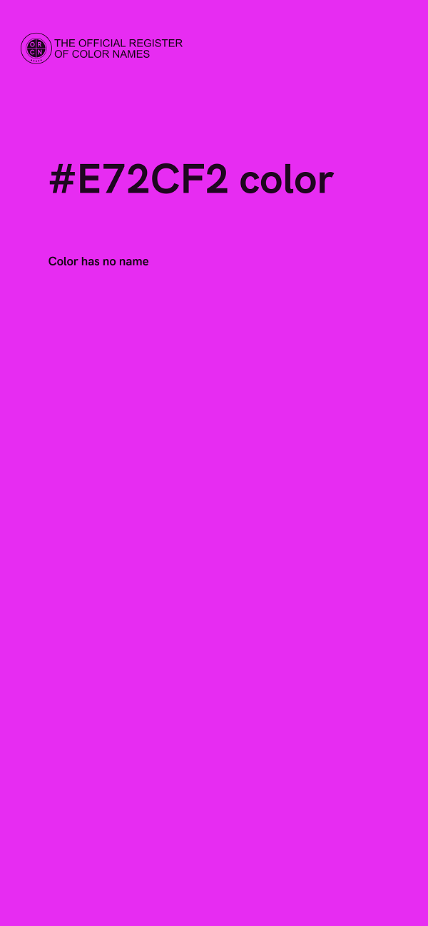 #E72CF2 color image