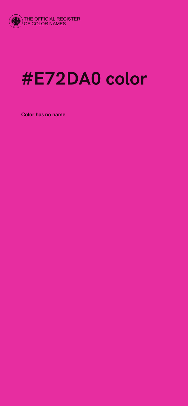 #E72DA0 color image