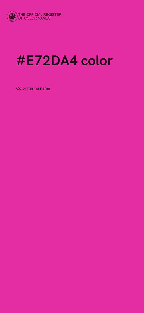 #E72DA4 color image