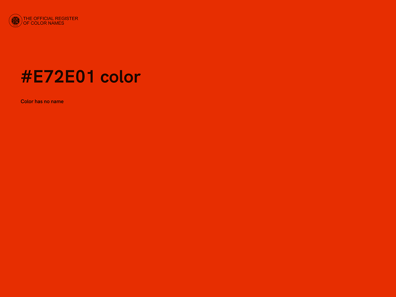 #E72E01 color image