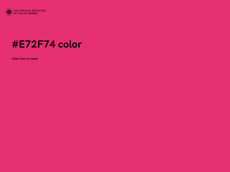 #E72F74 color image