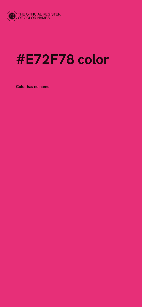 #E72F78 color image