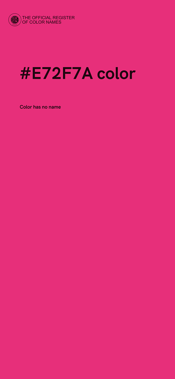 #E72F7A color image