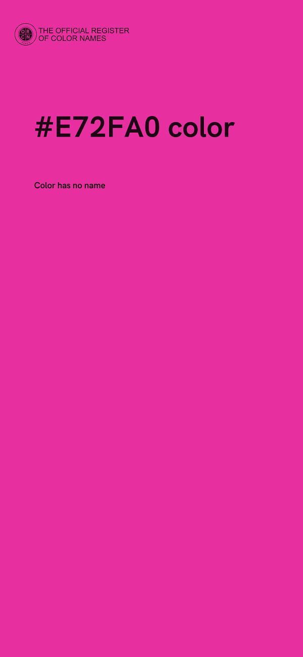 #E72FA0 color image