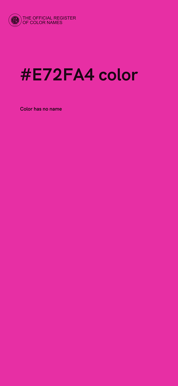 #E72FA4 color image