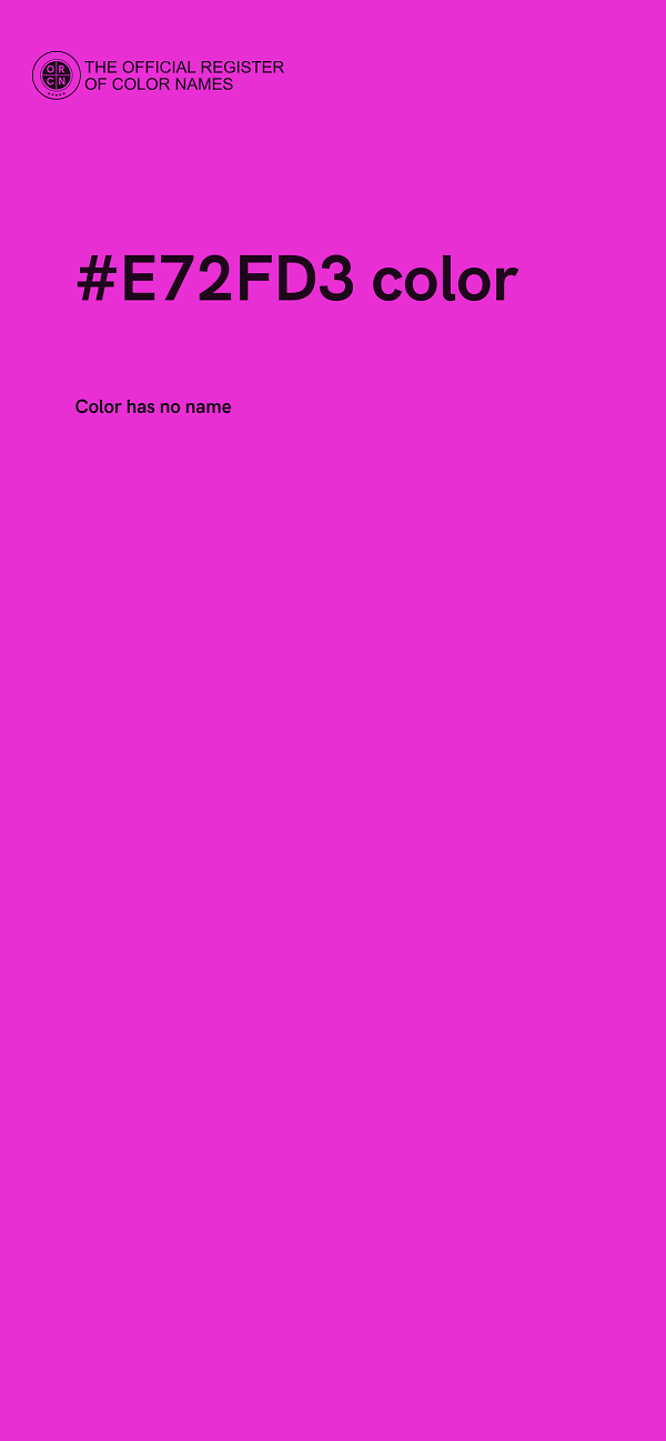 #E72FD3 color image