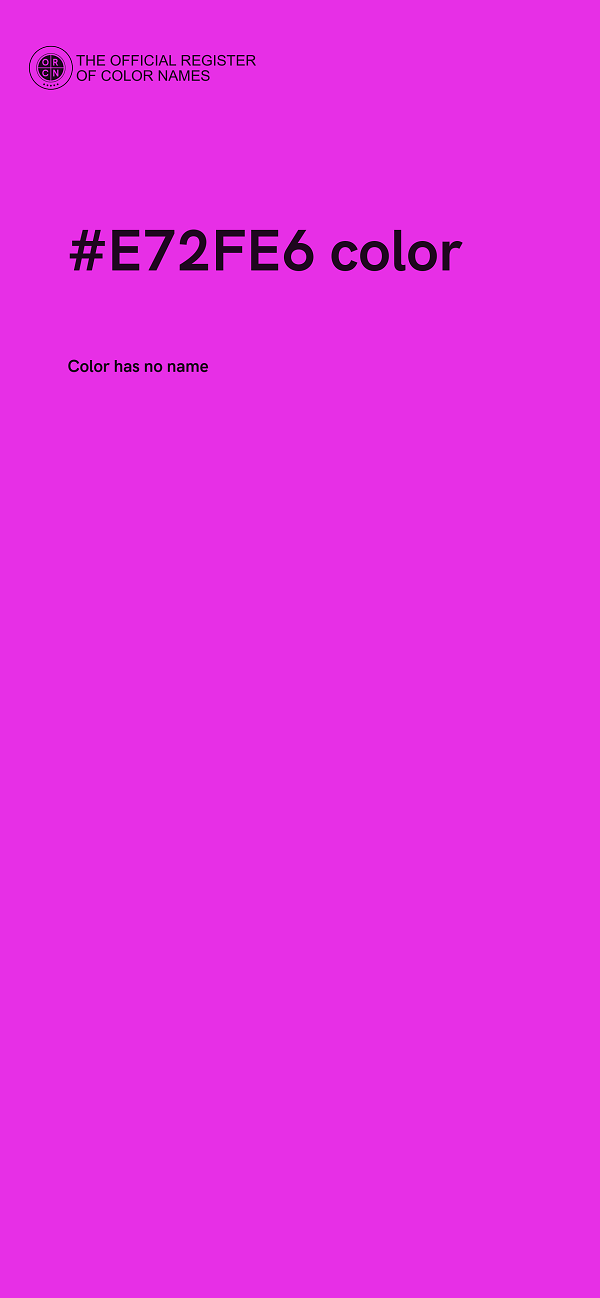 #E72FE6 color image