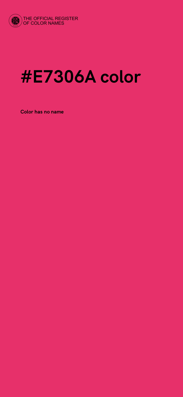 #E7306A color image