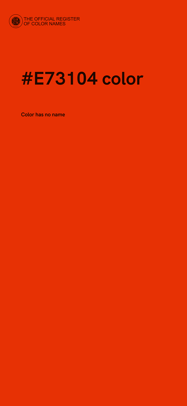 #E73104 color image