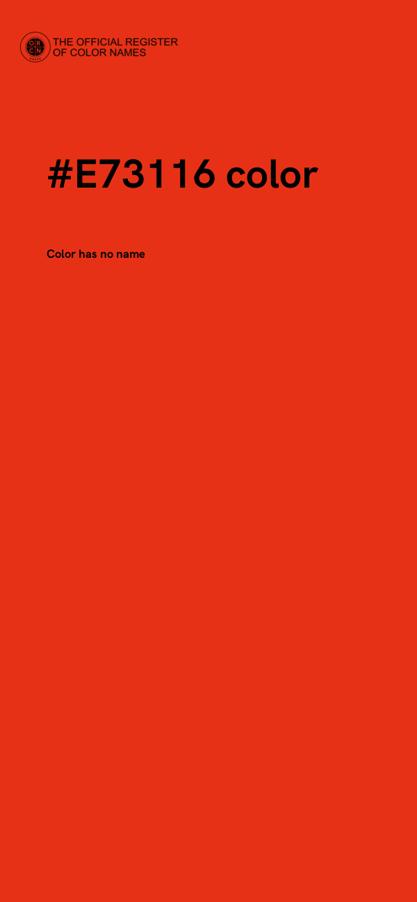 #E73116 color image