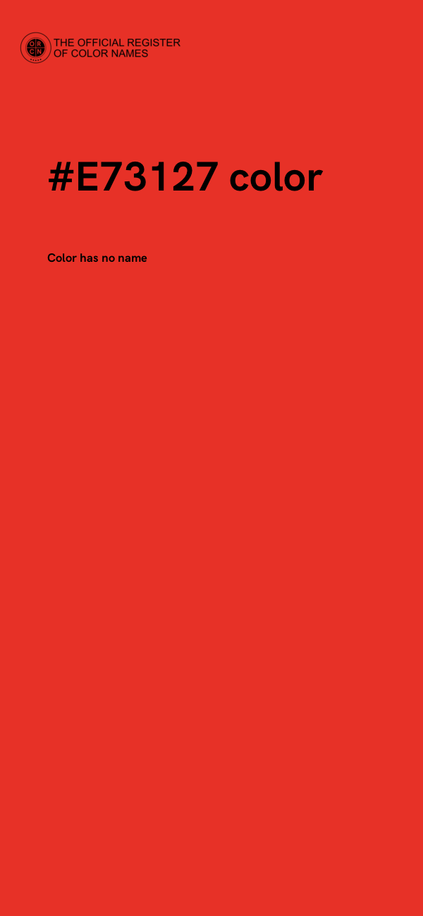 #E73127 color image