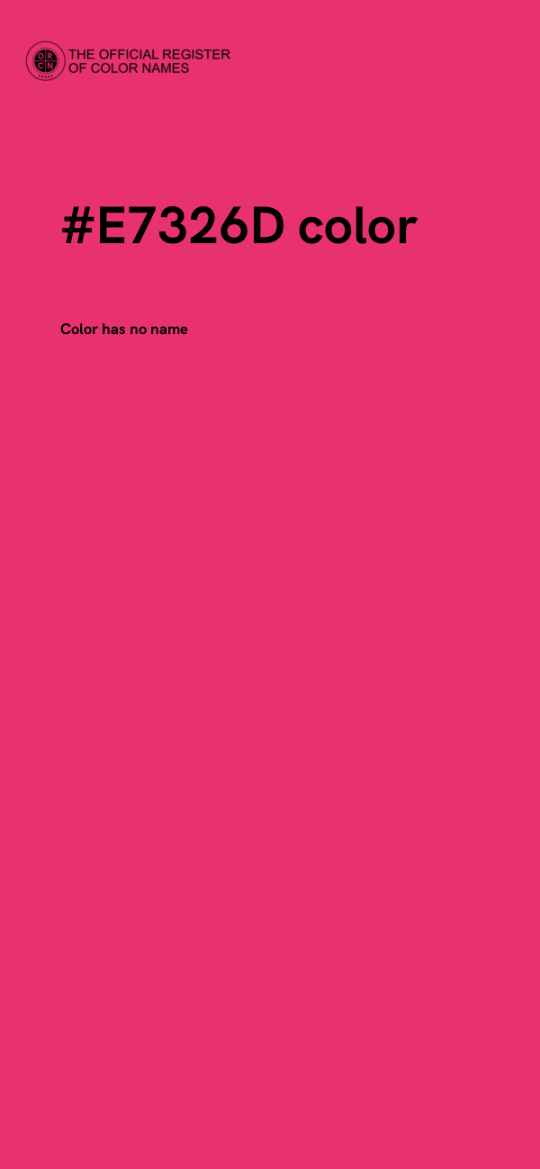#E7326D color image